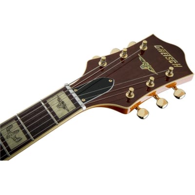 Gretsch G6120T-55 Vintage Select Edition '55 Chet Atkins 6-String Right-Handed Electric Guitar with Hollow Body, Bigsby Tailpiece, and Rosewood Fingerboard (Vintage Orange Stain Lacquer) image 5