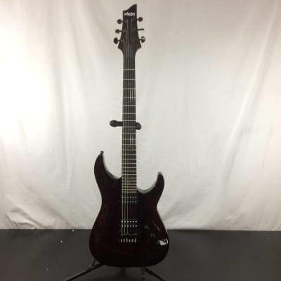 Schecter C-1 Silver Mountain Electric Guitar, Blood Moon image 2