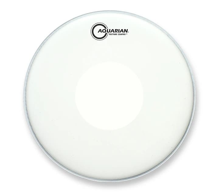 Aquarian White Texture Coated 14" Drum Head with Power Dot image 1