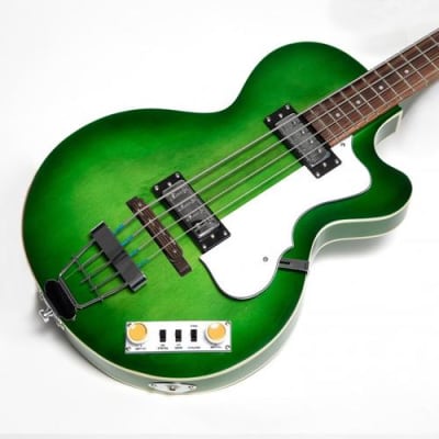 Hofner HI-CB-PE-GR Club Bass - Ignition Transparent Green - PRO image 4