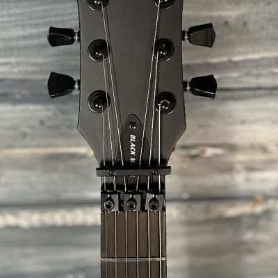 ESP/LTD Left Handed EC-FR Black Metal Electric Guitar- Satin Black image 6