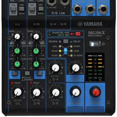 Yamaha Yamaha MG06X - 6-Input Mixer with Built-In Effects (Demo Unit) image 1