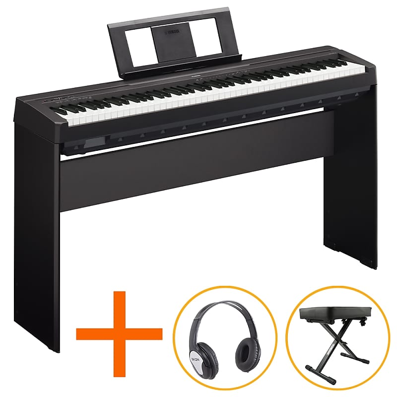 Yamaha P45B Digital Piano Bundle Inc Headphones & Bench | Reverb