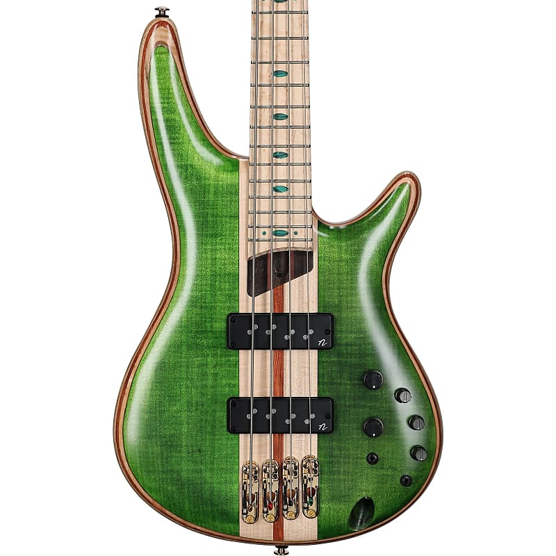Ibanez SR4FMDX Premium 4-String Bass w/ Nordstrand Pickups - Emerald Green image 1
