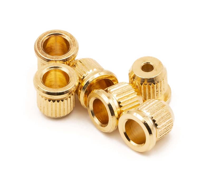 Genuine Tone Ninja Guitar Ferrules, Gold, Set of six (6 Genuine Tone Ninja Guitar Ferrules, Gold, Set of six (6