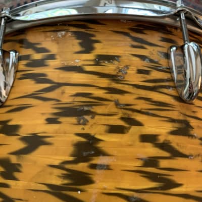 1962-1970 Slingerland 20/16/12 yellow tiger pearl vintage drums image 14