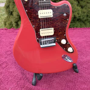 Squier Vintage Modified Jaguar HH Fiesta Red Duncan P-Rails | Reverb