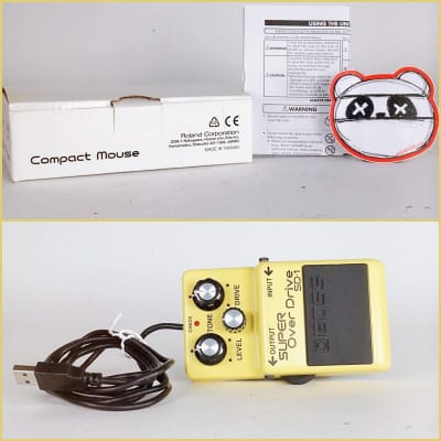 BOSS SD-1 Compact Mouse イエロー 未使用品 BOSS Compact Effect Pedal PC USB Mouse SD-1 Super Over Drive