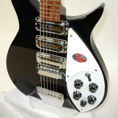 2024 Rickenbacker 325C64 Miami 3 Pickup Semi-Hollow Guitar - Jetglo image 4