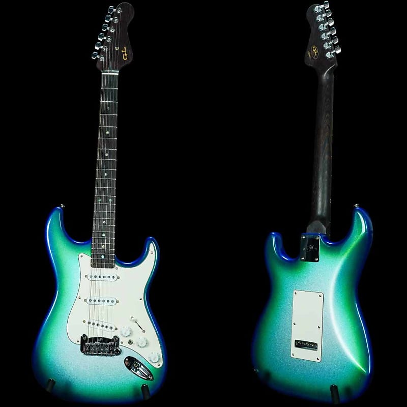G&L Custom Shop Legacy Electric Guitar Reef Blue Metallic Reverb