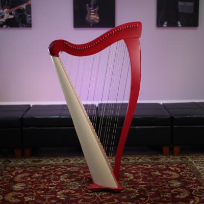 Lyon & Healy Drake Lever Harp Two-Tone Burgundy/Natural image 22