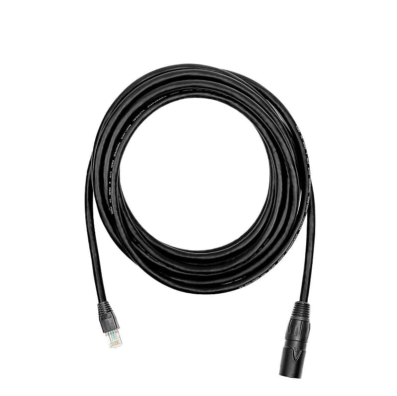 Elite Core Audio PROCAT5E-S-RE-75 Ultra Flexible Shielded Tactical CAT5E Ethernet to Booted RJ45 Cable - 75'  Black image 1