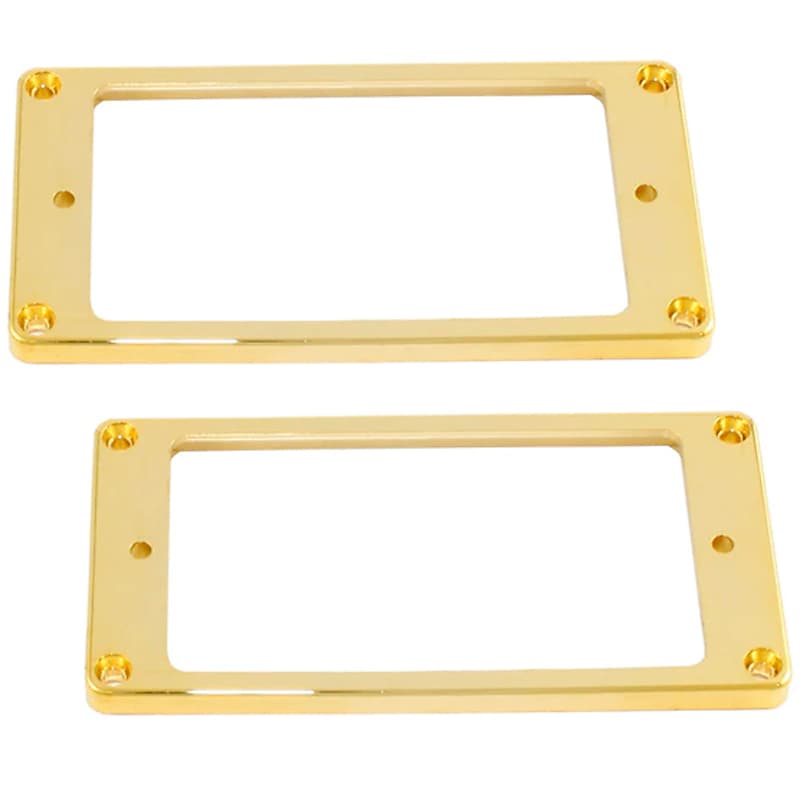 NEW Humbucking Flat Bottom Profile Pickup Ring Set - GOLD | Reverb