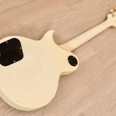 Immagine 1990 Aria Pro II PE-Deluxe KV Vintage Electric Guitar Ivory w/ USA Kahler 2220B, Japan - 14