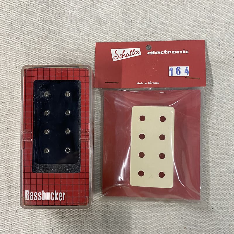 Schaller 232 Bassbucker Humbucking Pickup 1980's - Black with extra Cream cover image 1