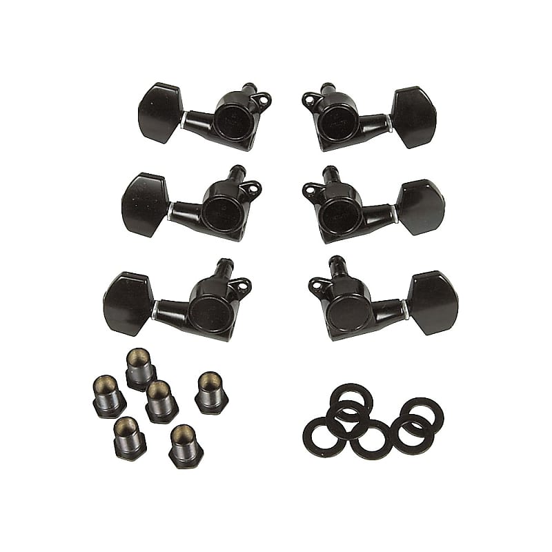 Gotoh MLB3-G 3-On-A-Side Locking Tuners 6-Pack Black | Reverb