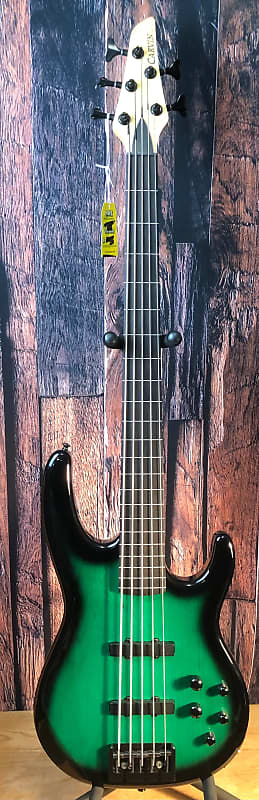 Carvin B5F Fretless 5 String Bass - Greenburst image 1