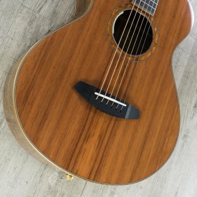 2019 NOS Breedlove Masterclass Custom Concertina E Acou-Elect Guitar, Redwood - Figured Walnut image 2