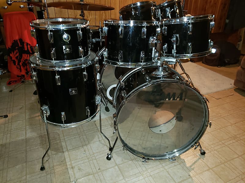 Tama Imperialstar 1983 5 Piece Drum Set Black | Reverb