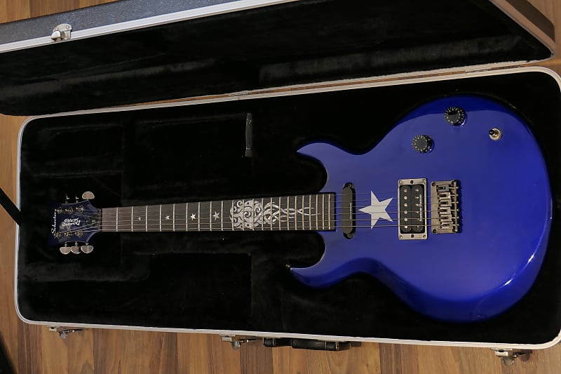 ギター SCHECTER TROUBLE CXT BLUE Schecter CXT Artist Modell Trouble Valli 2002 - Blau | Reverb