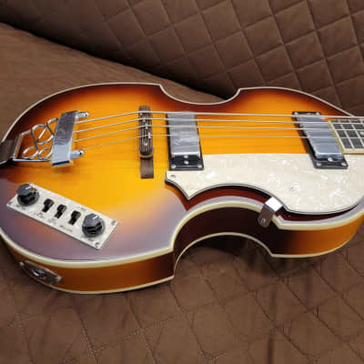 Jay Turser JTB-2B-VS Series Semi-Hollow Violin Shaped Body Maple Neck 4-String Electric Bass Guitar image 17