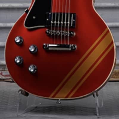 Gibson *MOD* Les Paul Standard '50s Left Handed 2021  Lefty Burnt Orange / Gold Racing Stripe image 2