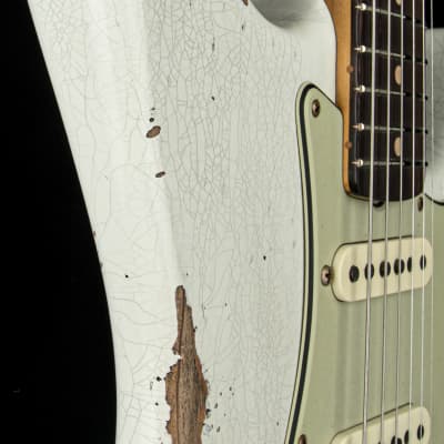 Fender Custom Shop Limited Edition 1964 L-Series Stratocaster Heavy Relic - Aged Olympic White #11540 image 12