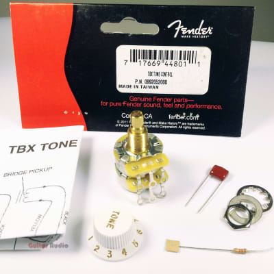 Genuine Fender TBX Tone Control 250K/1-Meg Stacked Pot/Potentiometer Kit image 1
