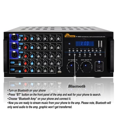 Home karaoke system- IDOLPRO 1200W Speakers Plus 2600W Bluetooth Mixing Amplifier& Dual Wireless Mics image 3