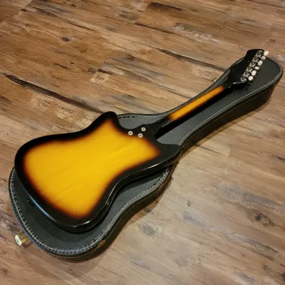 1965 Holiday Harmony H14 Bobkat Silhouette Sunburst Guitar Original Excellent Condition & Player image 11