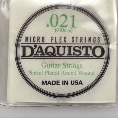 D'Aquisto Micro Flex Strings .021 Nickel Plated Round Wound