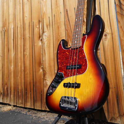 G&L USA Fullerton Deluxe JB - Sunburst/Pine Body Left-Handed 4-String Electric Bass Guitar w/ Gig Bag image 6