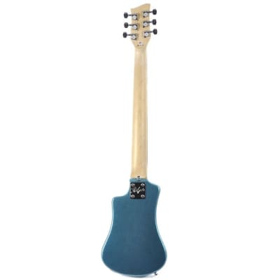 HOFNER HCT-SH-BL SHORTY TRAVEL Electric Guitar BLUE with Gig Bag image 5