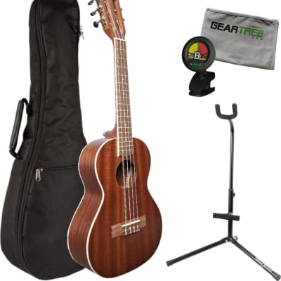 Lanikai MA-6T Mahogany 6 String Tenor Acoustic Ukulele Bundle w