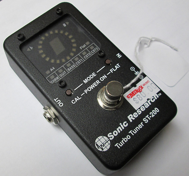 Sonic Research ST-200 Turbo Tuner Strobe Guitar Pedal Black