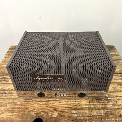 Dynakit ST-70 Stereo Power Amplifier 1963 - Chrome / Charcoal Brown  w/ Original Box image 4