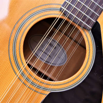 1980s Yamaha FG-420-12, 12 String Acoustic Guitar, Natural image 2