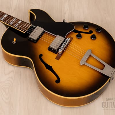 1991 Gibson ES-175 Hollowbody Guitar Vintage Sunburst w/ 57 Classic PAFs, Case image 11