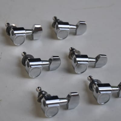 6 In-Line PING Guitar Tuners Chrome Fender Stratocaster Telecaster Strat/Tele image 7