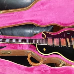 1989 Gibson Les Paul Custom LPC-3 Pickups Black Beauty Great condition Original image 3