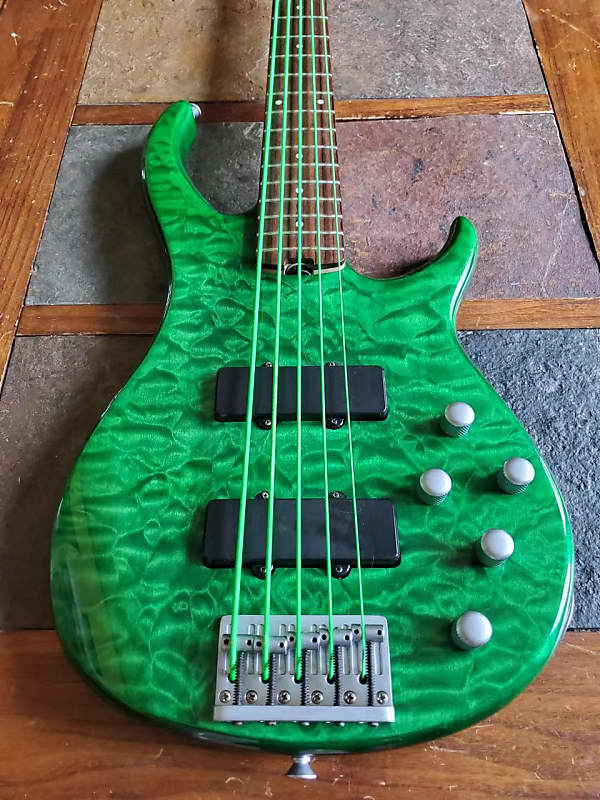 PEAVEY FURY V ピーヴィー フューリ 5弦ベース グリーン　虎杢 Peavey Fury V five string bass guitar | Musical Instruments