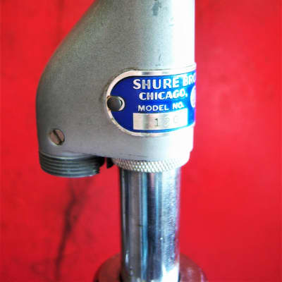 Vintage RARE 1940's Shure Brothers 120 / 508A / 708A crystal microphone w period Atlas DS7 stand image 9
