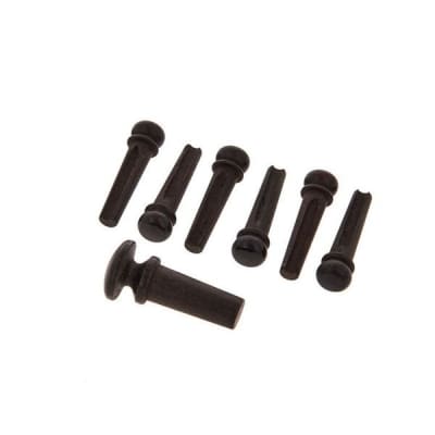 D'Addario Ebony Wood Bridge Pins PWPS1 image 2