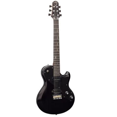 Shergold Provocateur SP01 Thru Black Electric Guitar P90 + Pearly Gates Humbucker image 2