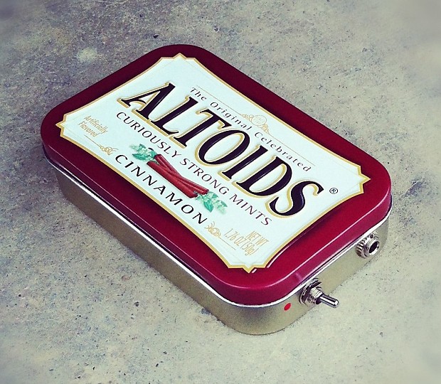 Portable Mint Tin Amp and Speaker for Electric Guitar- Altoids  Red/Blackface handmade gifts for guitar players FREE SHIPPING