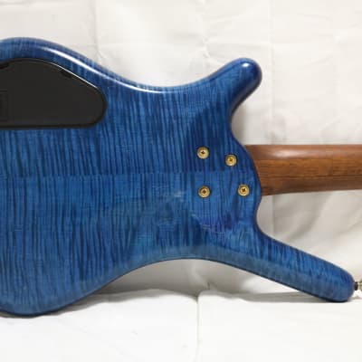 2002 Warwick Corvette Pro line 4 String Electric Bass Guitar Ocean Blue Oillue image 6
