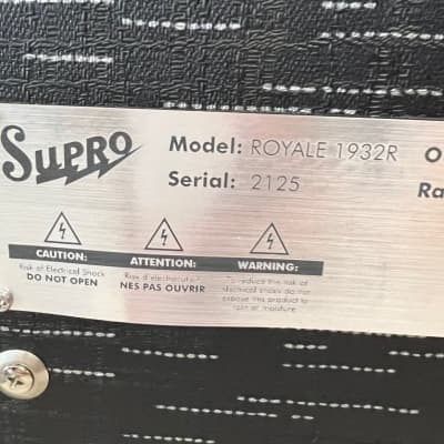 Supro Model 1932R Royale 50-Watt 1x12" Guitar Combo Amplifier - B stock image 4