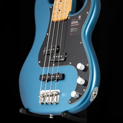 Fender American Performer Precision Bass Satin Lake Placid Blue image 4