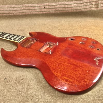 1962 Gibson Les Paul Standard SG Cherry Project Husk "Factory Renecked" 1960's image 17