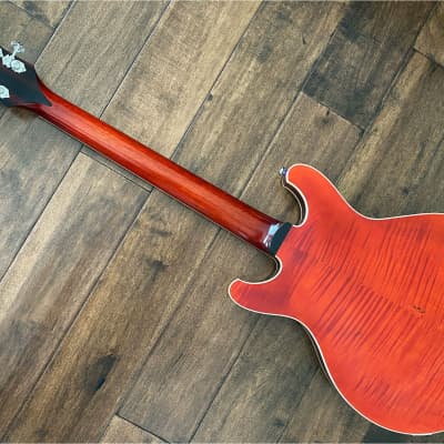 Mikagi Bodra STD Handmade Electric Guitar Ultrathin Nitro Red Finish image 5